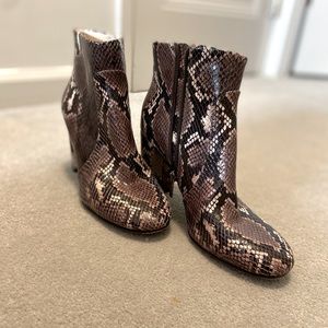 Vince Camuto Snakeskin Boots - new, never worn - size 8